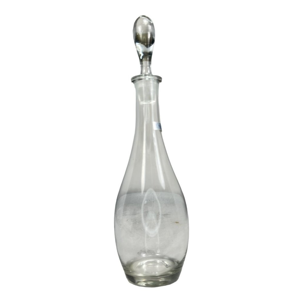 Toscany Hand Blown Glass Decanter w/ Stopper Large 16" Made in Romania EUC - Picture 3 of 7